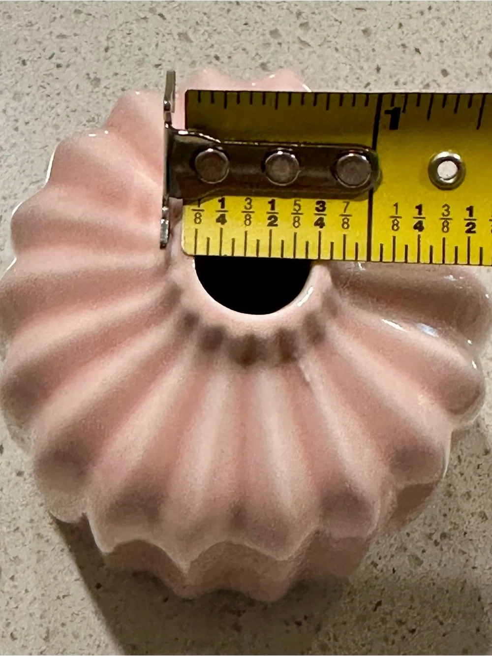 Pink Ceramic Ribbed Bud Vase - Unbranded